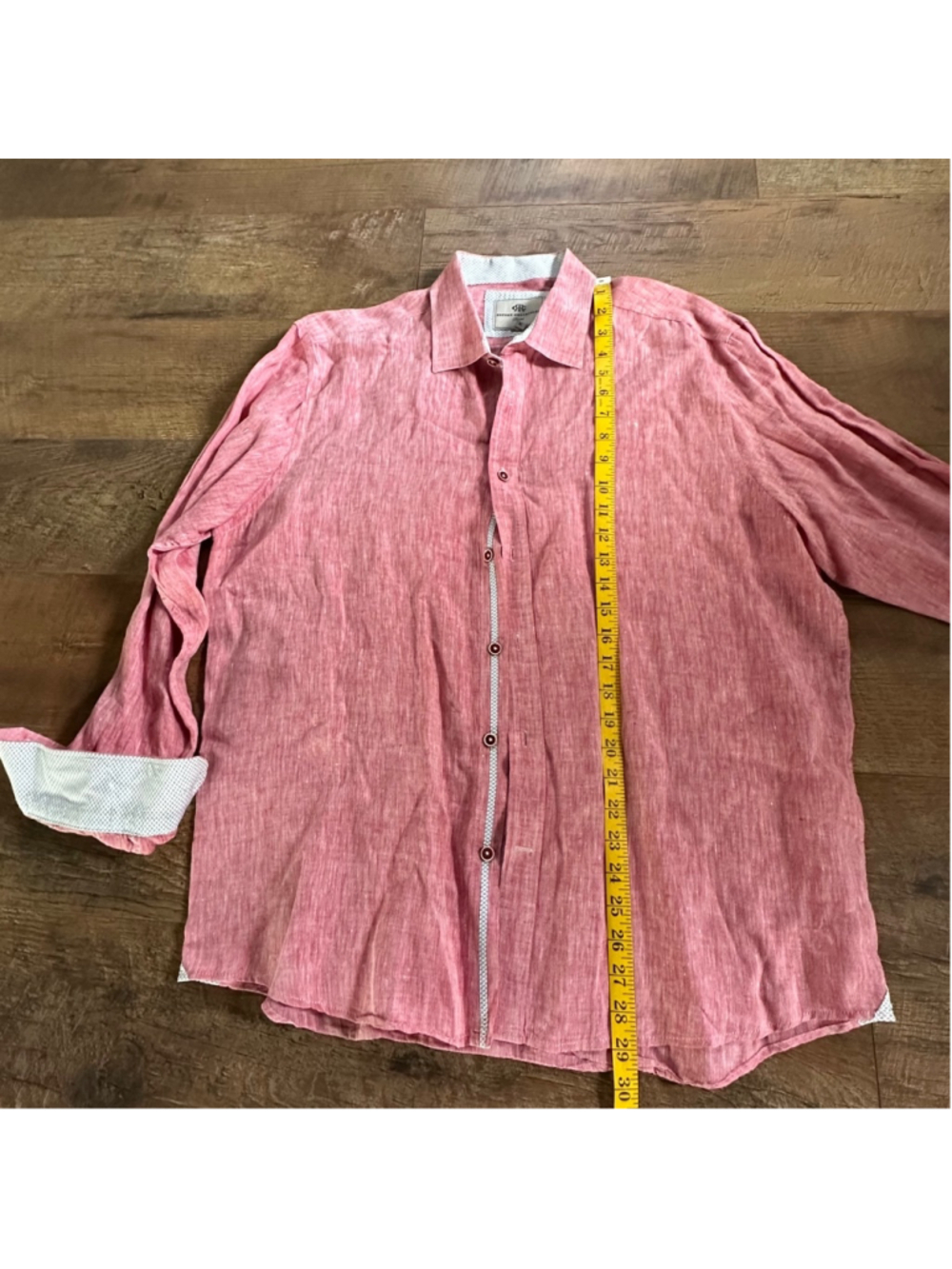 Men's Report Collection Resort Button-Up Shirt XL Pink Summer
